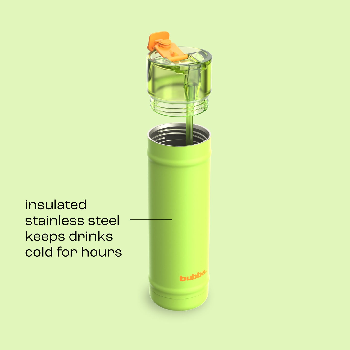 bubba 24 oz DualSip Insulated Stainless Steel Water Bottle - Glow Up - US 3935