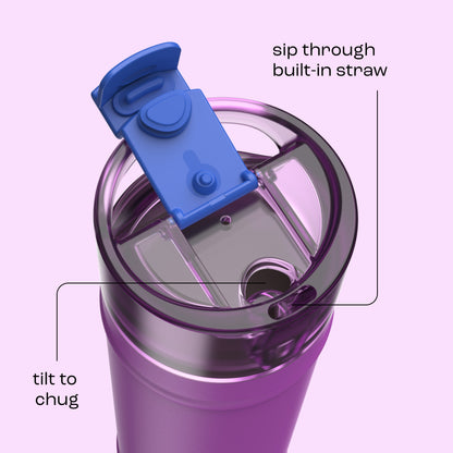 bubba 24 oz DualSip Insulated Stainless Steel Water Bottle - Mood Booster - US 1904