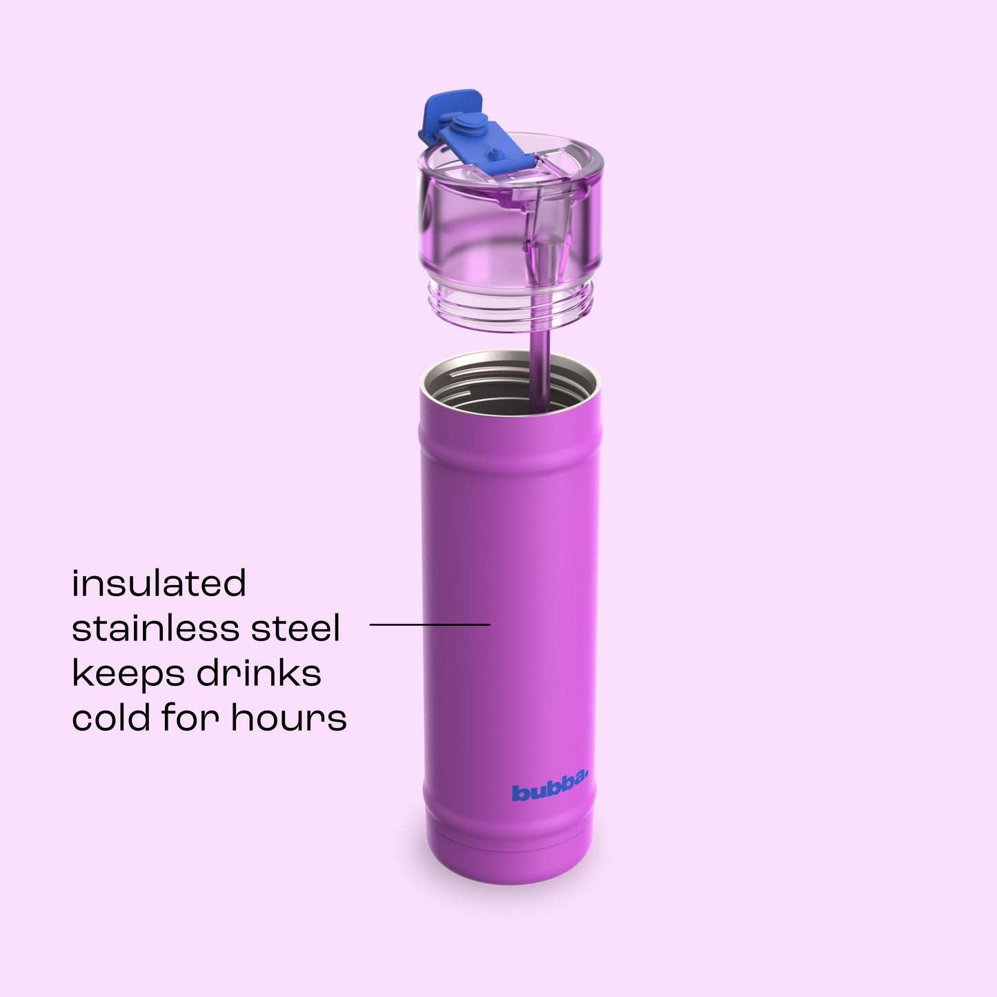 bubba 24 oz DualSip Insulated Stainless Steel Water Bottle - Mood Booster - US 1904