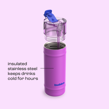 bubba 18 oz DualSip Insulated Stainless Steel Water Bottle - Mood Booster - US 8351