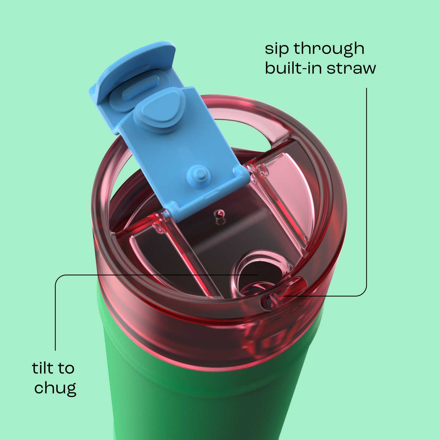 bubba 24 oz DualSip Insulated Stainless Steel Water Bottle - Fresh Serve - US 5307